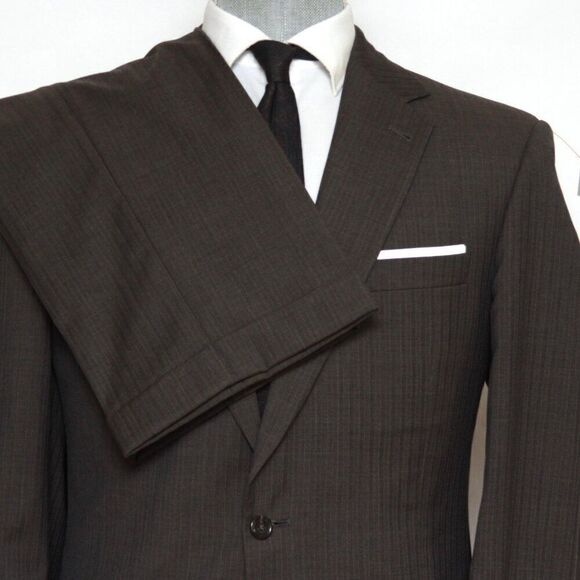 Jos A Bank Mens Suit 2 Piece Set Size 41L Jacket Blazer Pants Wool D040222 - Picture 4 of 16